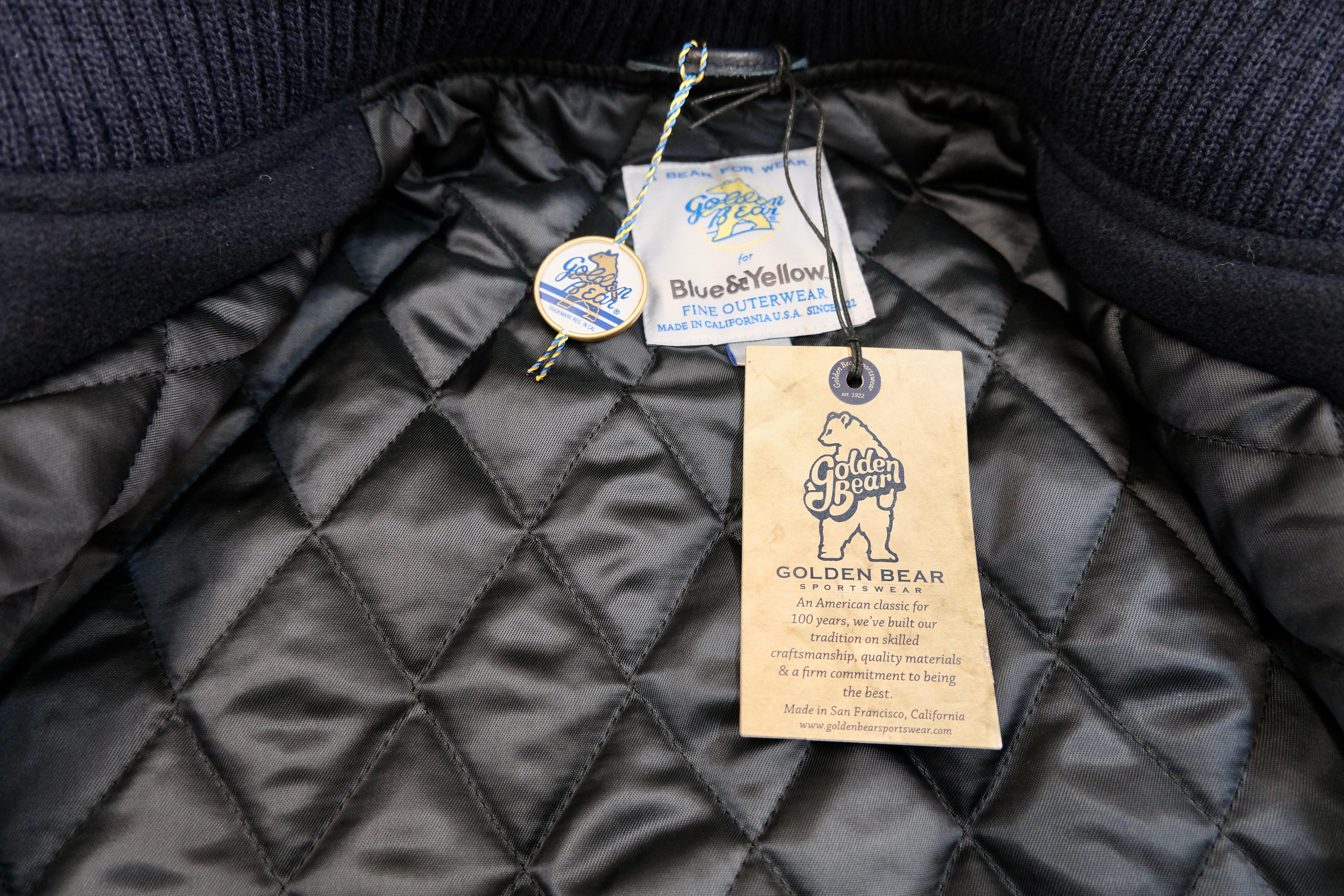 Golden Bear Varsity Jacket – Blue and Yellow Project