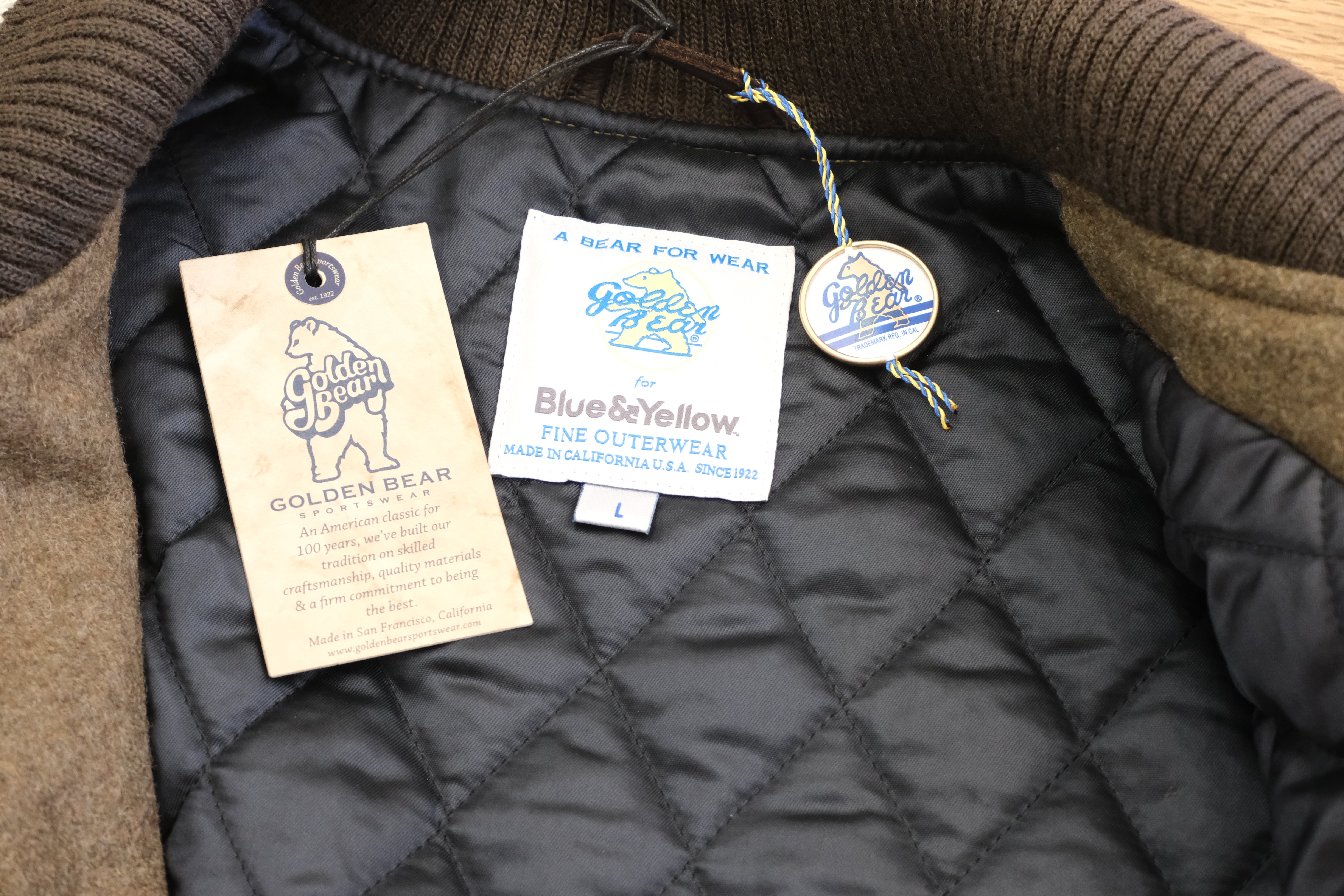 Golden Bear Varsity Jacket – Blue and Yellow Project