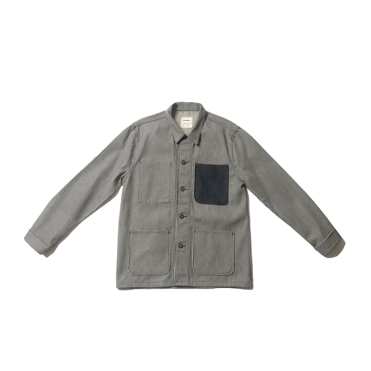 Men's Hickory Stripe Denim Chore Coat – Blue and Yellow Project